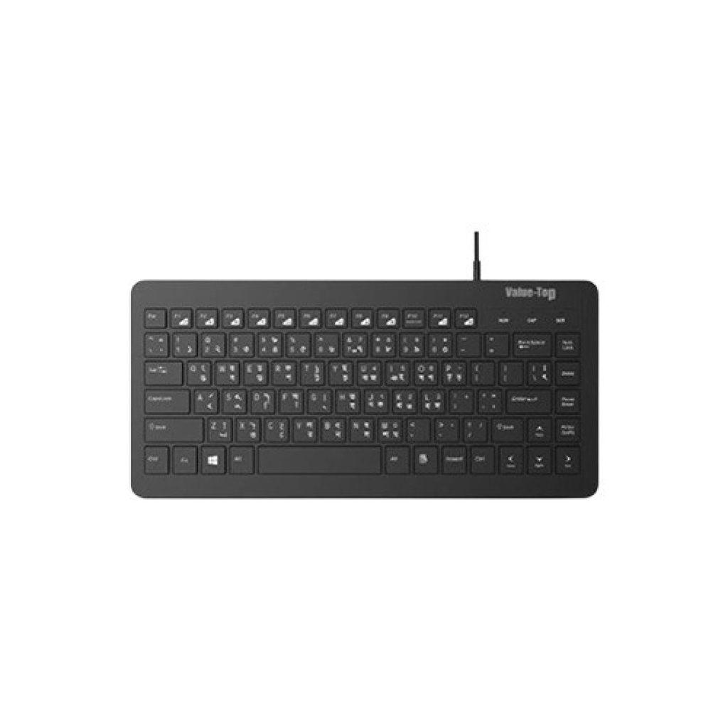 Value Top KU410B 83 Key Wired Mini Black Keyboard with Bangla